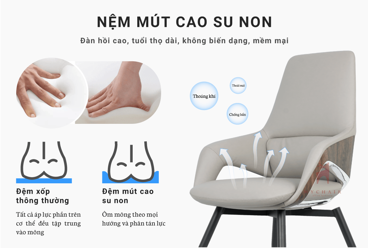 Ghế Phòng Họp Da Cao Cấp Nhập Khẩu MyChair FA013C