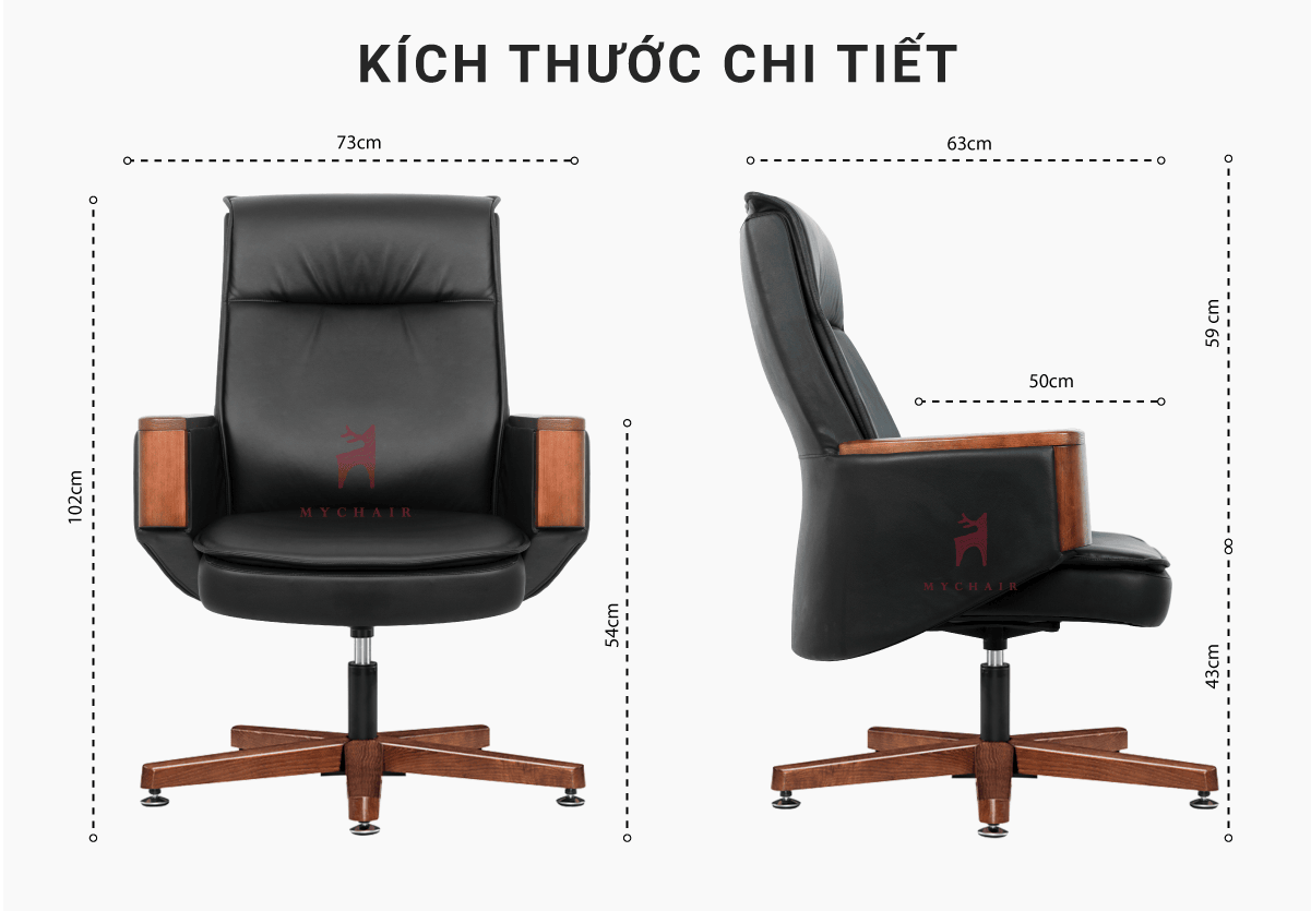 Ghế Phòng Họp Da Cao Cấp Nhập Khẩu MyChair NO056C