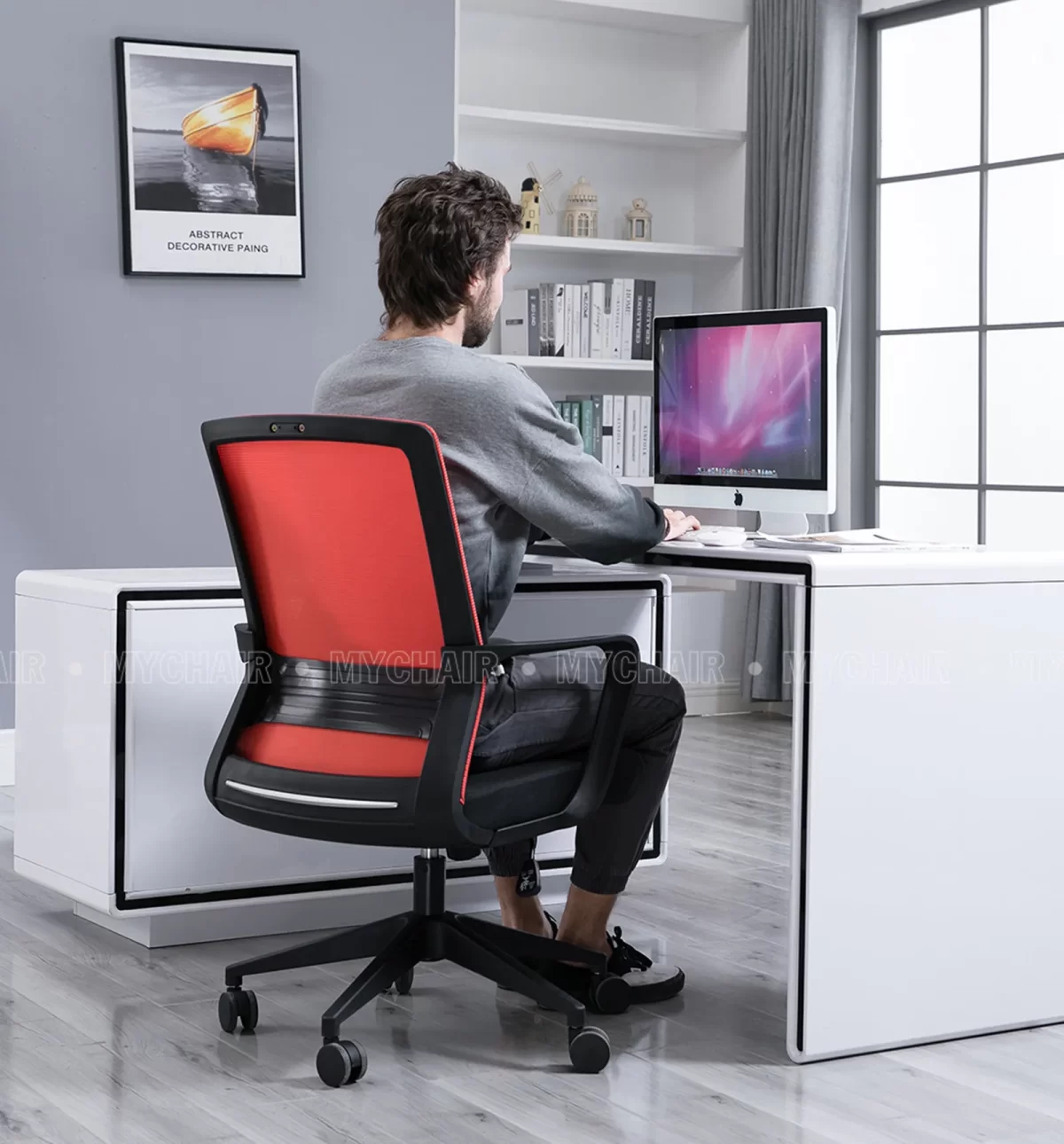 Ghế Xoay Lưới Nỉ Cao Cấp Nhập Khẩu MyChair FM022B