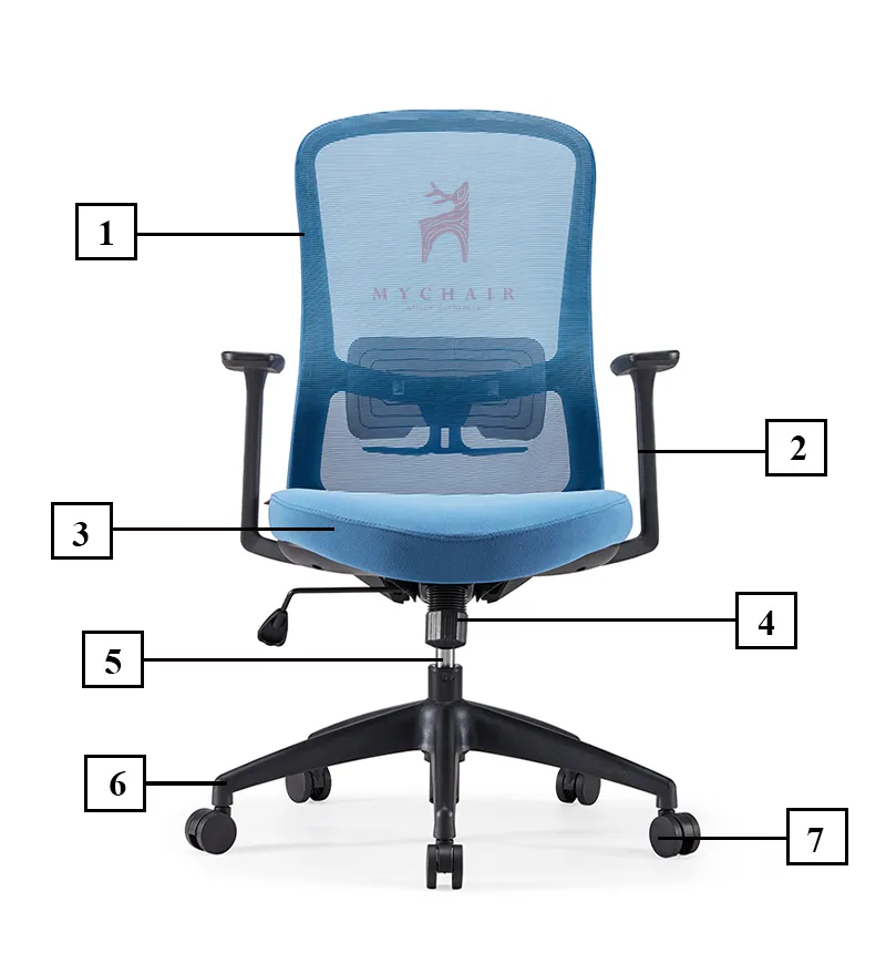 Ghế Xoay Lưới Nỉ Cao Cấp Nhập Khẩu MyChair FM23B Ghế Xoay Lưới Nỉ Cao Cấp Nhập Khẩu MyChair FM23B
