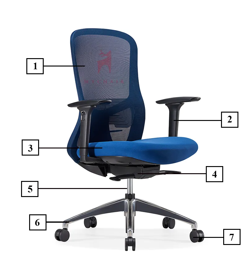 Ghế Xoay Lưới Nỉ Cao Cấp Nhập Khẩu MyChair FM33B1