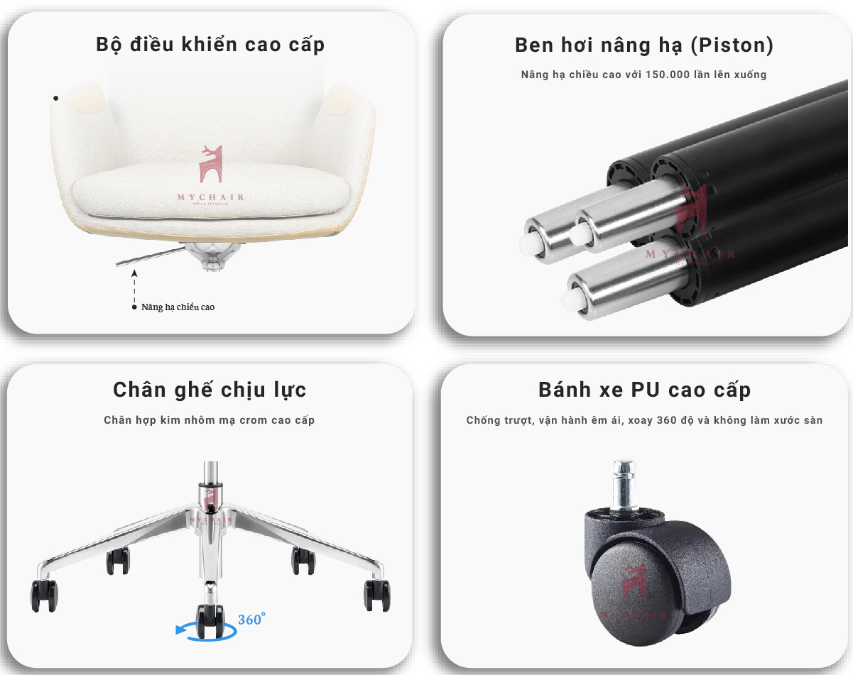 Ghế Giám Đốc Da Cao Cấp Nhập Khẩu MyChair FA734A Ghế Giám Đốc Da Cao Cấp Nhập Khẩu MyChair FA734A