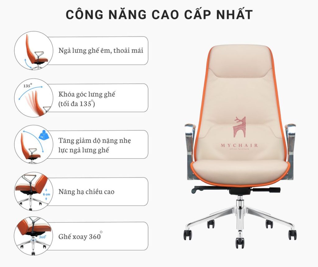 Ghế Giám Đốc Da Cao Cấp Nhập Khẩu MyChair FA928A Ghế Giám Đốc Da Cao Cấp Nhập Khẩu MyChair FA928A