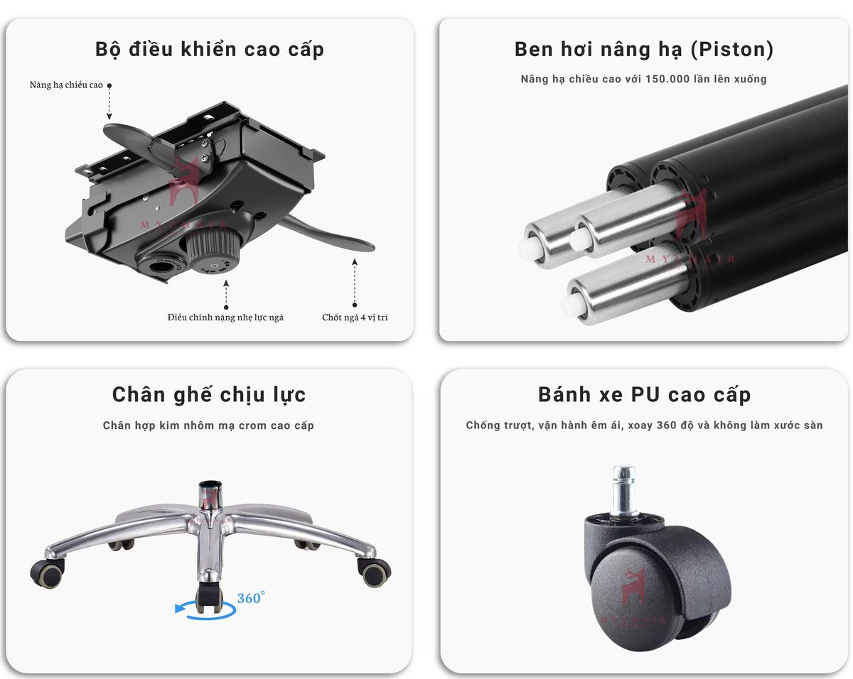 Ghế Giám Đốc Da Cao Cấp Nhập Khẩu MyChair MO612A Ghế Giám Đốc Da Cao Cấp Nhập Khẩu MyChair MO612A
