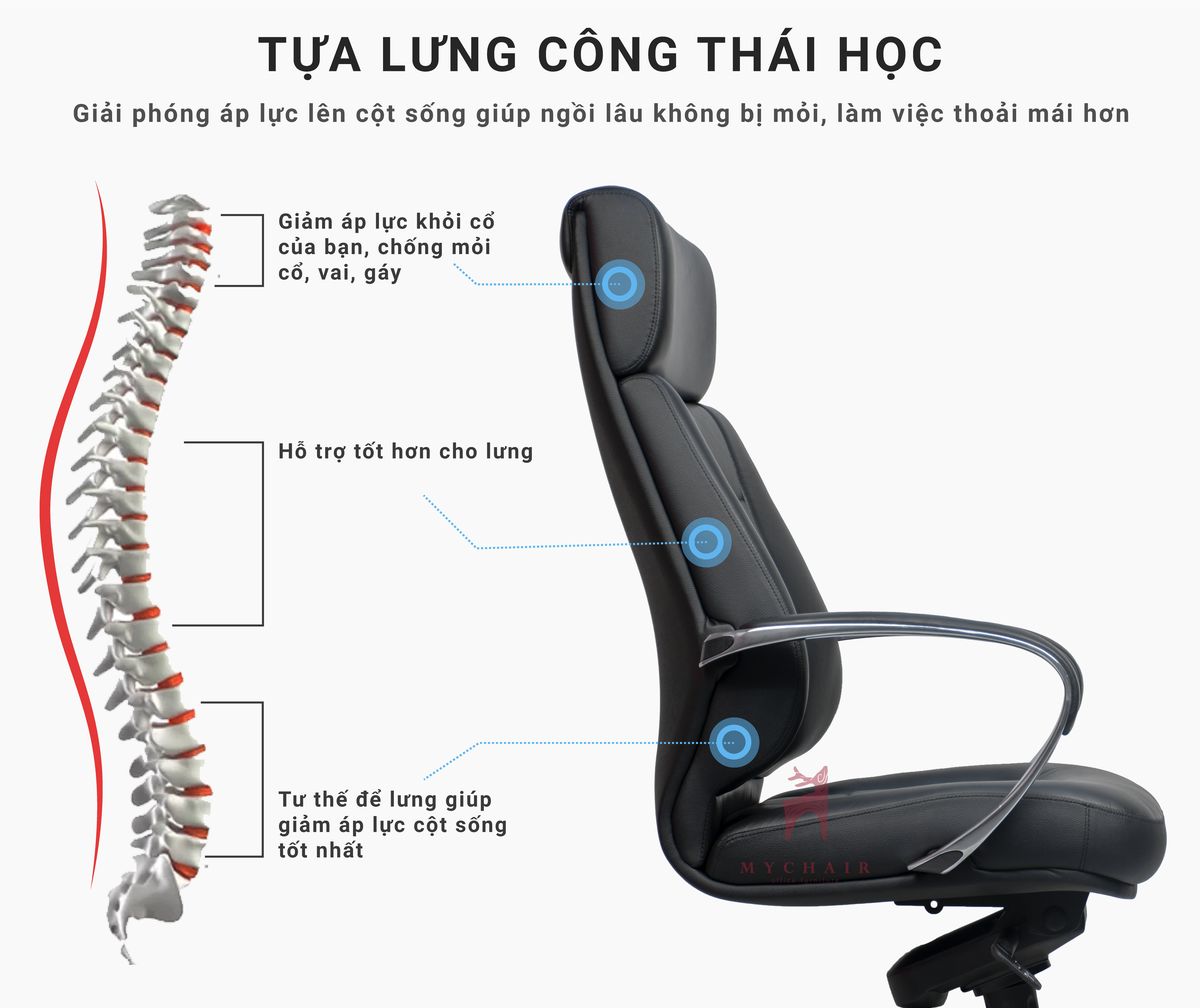 Ghế Giám Đốc Da Cao Cấp Nhập Khẩu MyChair MO612A Ghế Giám Đốc Da Cao Cấp Nhập Khẩu MyChair MO612A