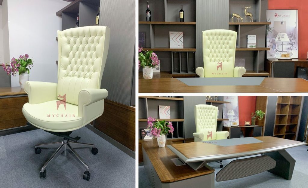 Ghế Giám Đốc Da MyChair NO31A Màu Trắng Cao Cấp Ghế Giám Đốc Da MyChair NO31A Màu Trắng Cao Cấp