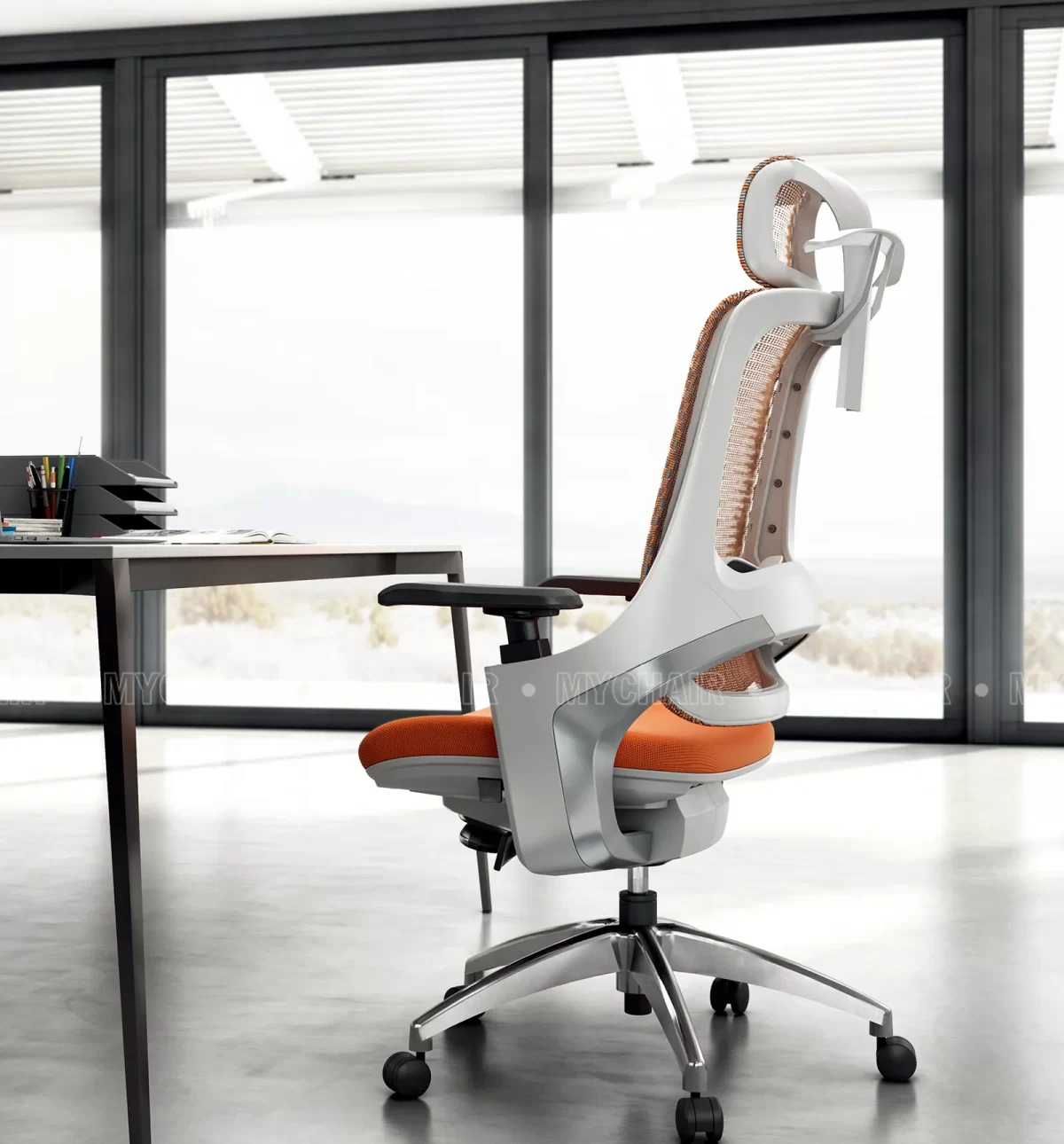 Ghế  Trưởng Phòng Xoay Lưới Nỉ MyChair FM04A