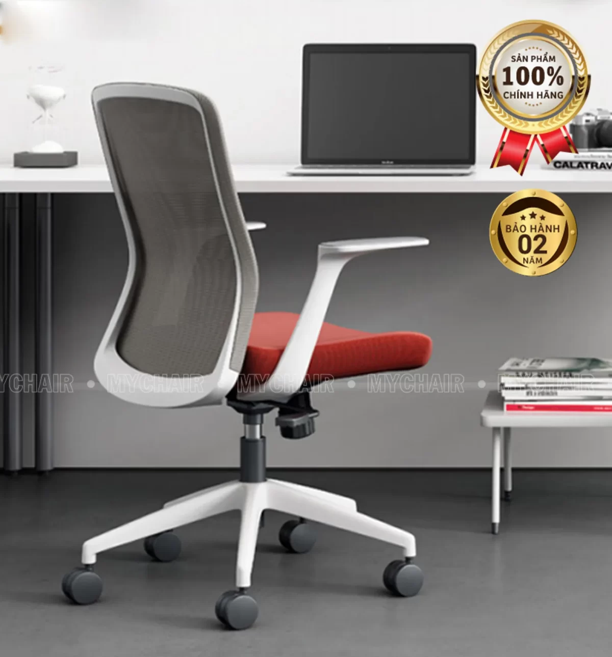 Ghế Xoay Lưới Nỉ Cao Cấp Nhập Khẩu MyChair FM116BW