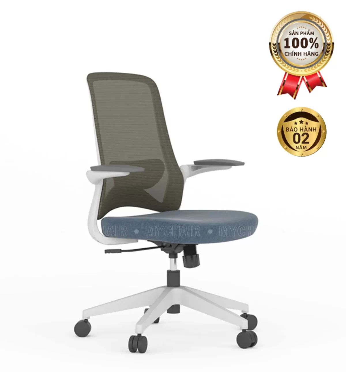 Ghế Xoay Lưới Nỉ Cao Cấp Nhập Khẩu MyChair FM121BW