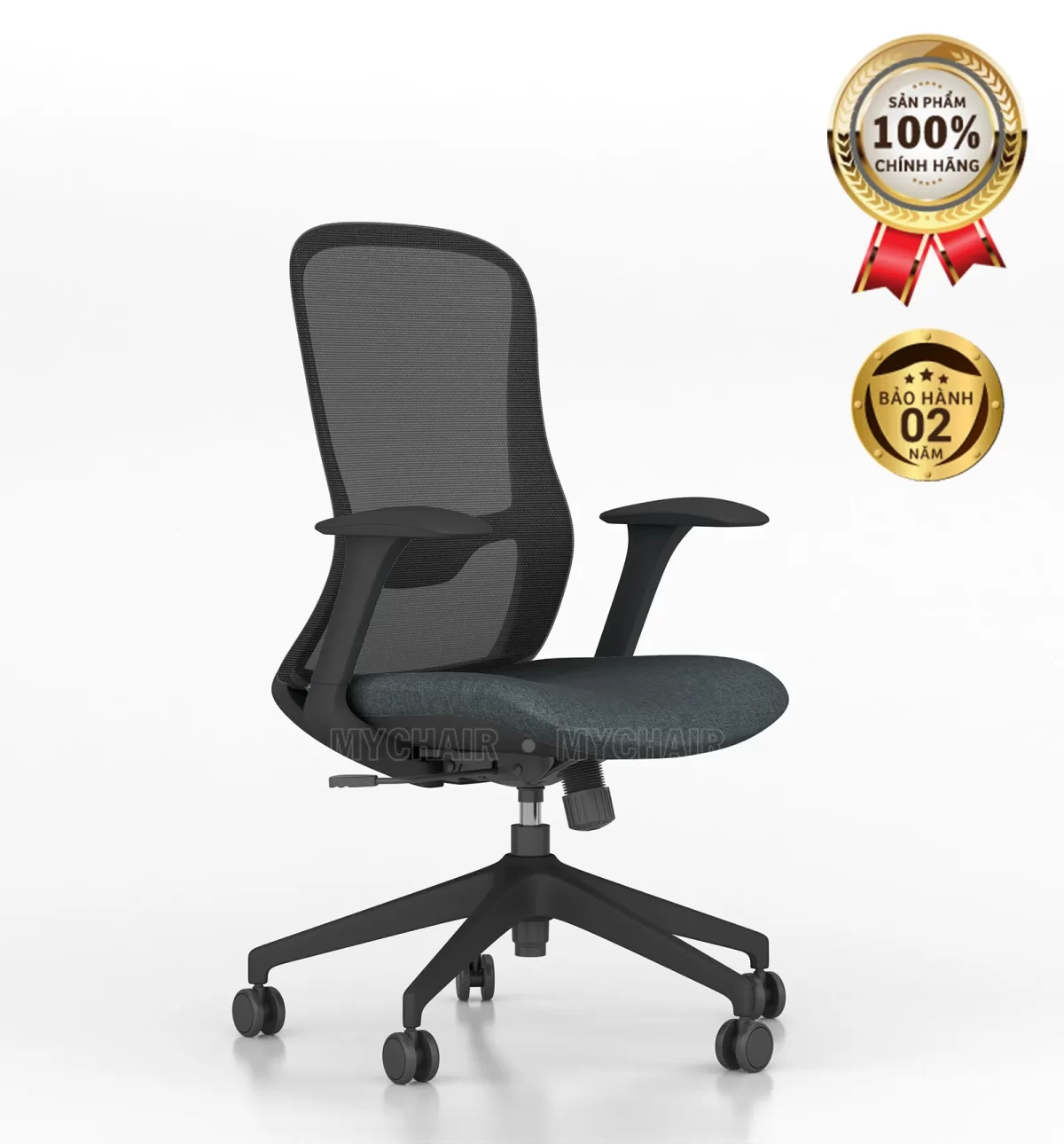 Ghế Xoay Lưới Nỉ Cao Cấp Nhập Khẩu MyChair FM114BB-1