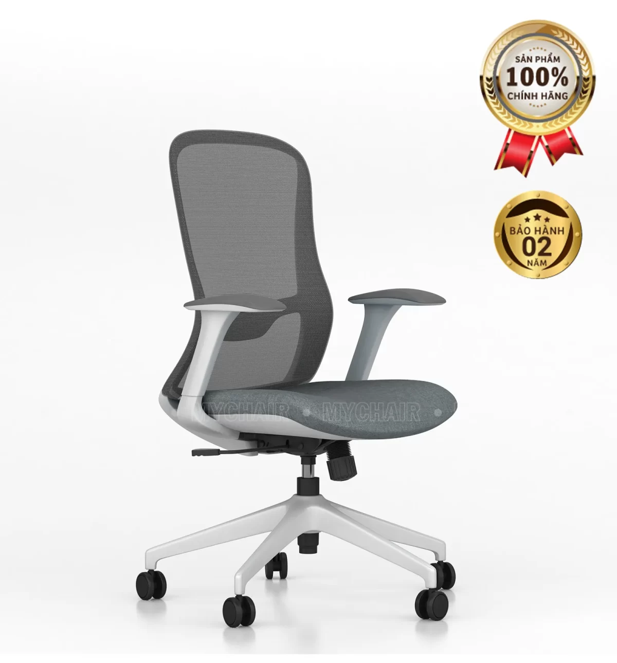 Ghế Xoay Lưới Nỉ Cao Cấp Nhập Khẩu MyChair FM114BW-1