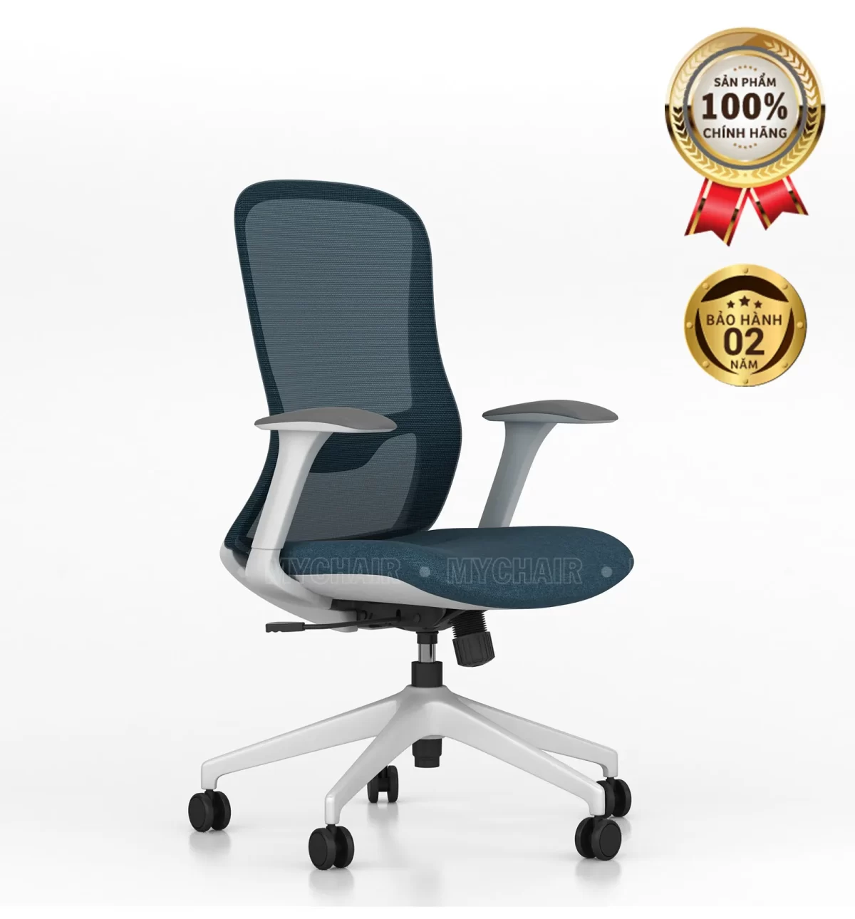 Ghế Xoay Lưới Nỉ Cao Cấp Nhập Khẩu MyChair FM114BW-1