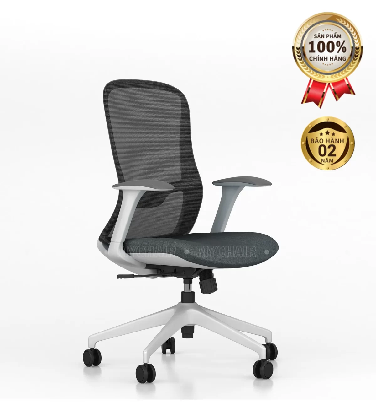Ghế Xoay Lưới Nỉ Cao Cấp Nhập Khẩu MyChair FM114BW-1