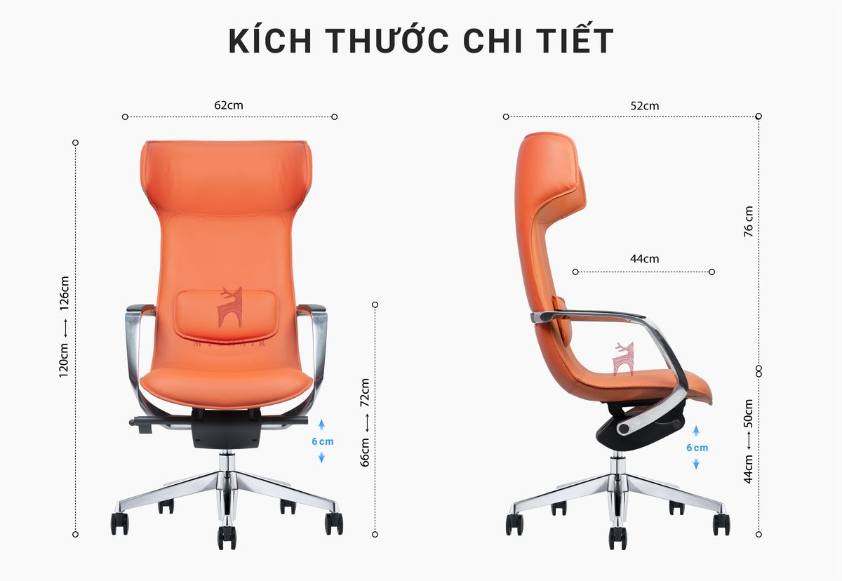 Ghế Giám Đốc Da Cao Cấp Nhập Khẩu MyChair FA11F Ghế Giám Đốc Da Cao Cấp Nhập Khẩu MyChair FA11F