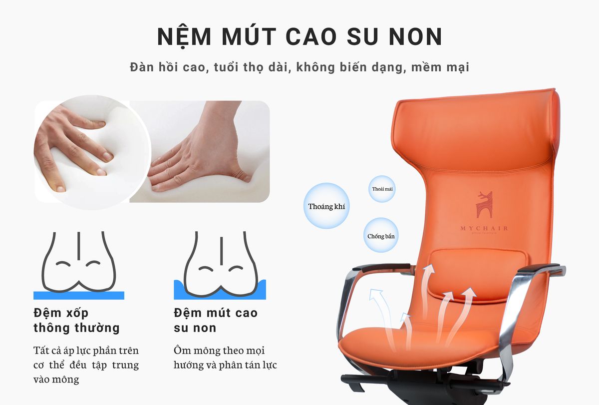 Ghế Giám Đốc Da Cao Cấp Nhập Khẩu MyChair FA11F Ghế Giám Đốc Da Cao Cấp Nhập Khẩu MyChair FA11F