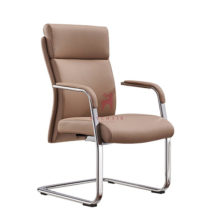 Mẫu ghế da chân quỳ có thể đặt ở văn phòng họp hoặc trình ký
