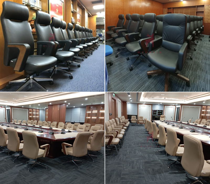Mẫu ghế phòng họp FA636 chân xoay và chân cố định rất được ưa chuộng trong các phòng họp cao cấp