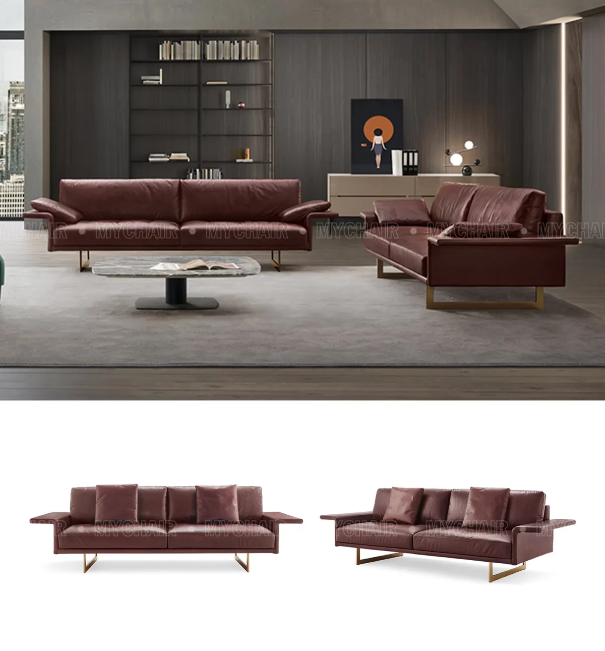 Bộ Sofa Da Cao Cấp Nhập Khẩu MyChair SF014