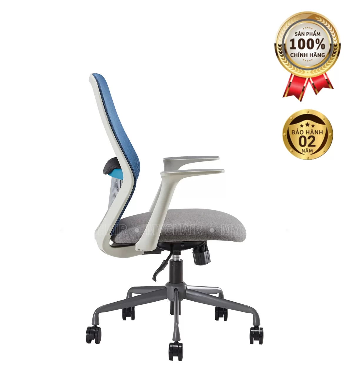 Ghế Xoay Lưới Nỉ Cao Cấp Nhập Khẩu MyChair FM113BW-1