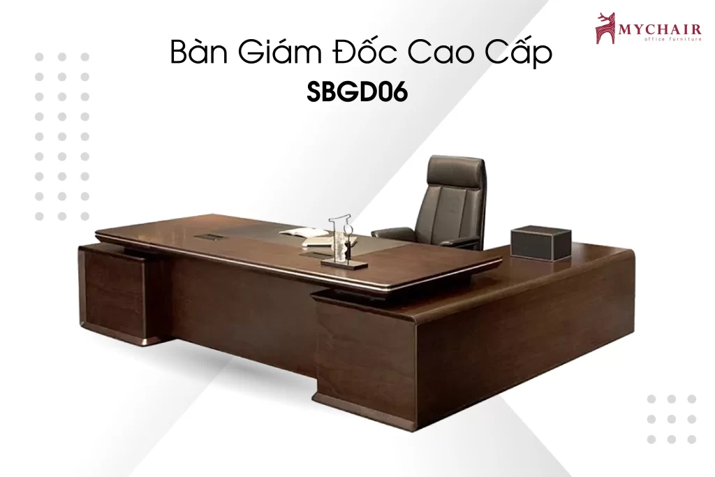 Mẫu bàn giám đốc gỗ cao cấp nhập khẩu SBGD06