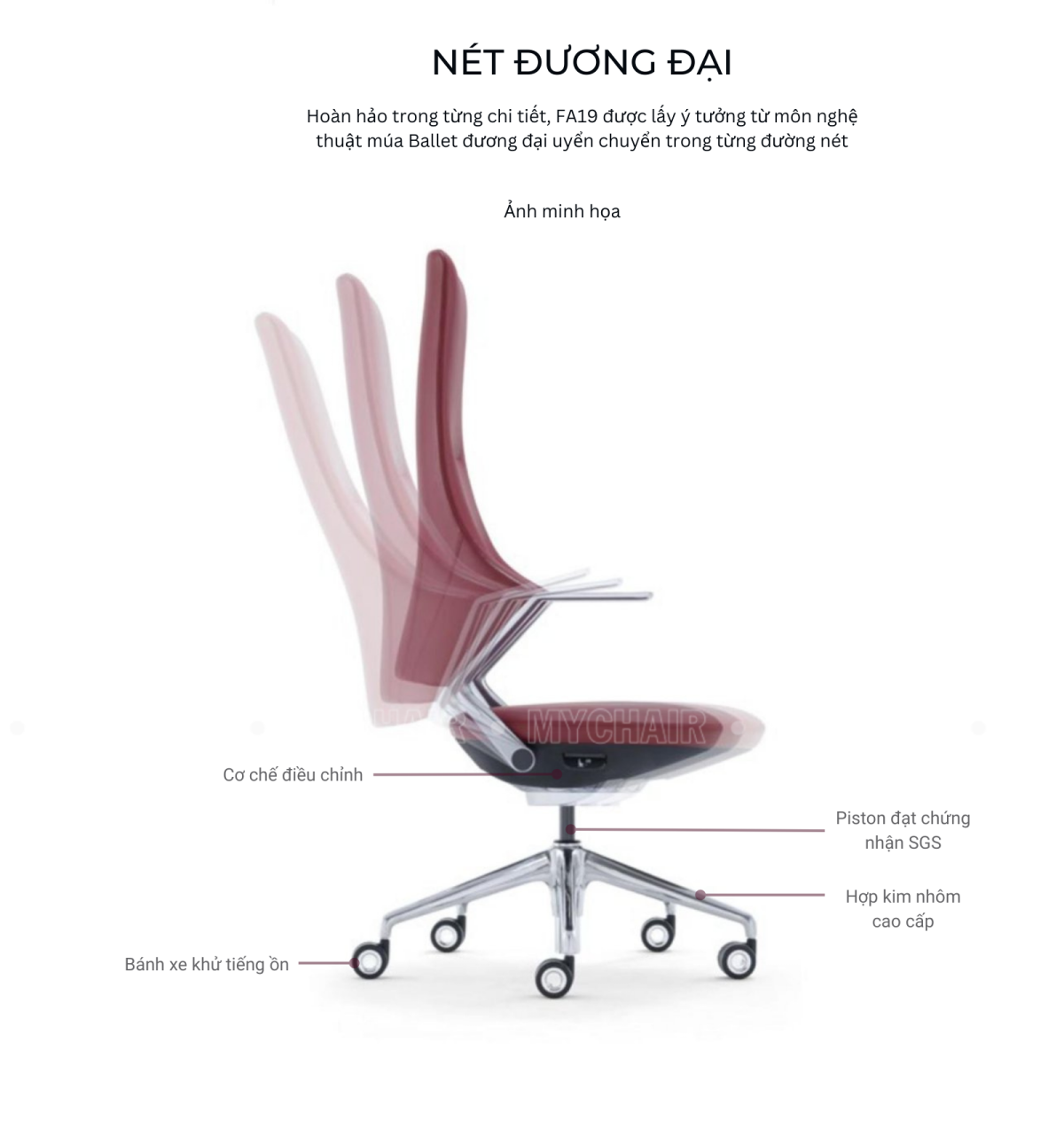 Ghế Da Văn Phòng Nhập Khẩu Cao Cấp MyChair FA19B-1