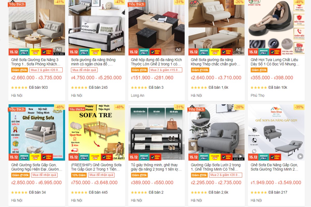 Gợi ý địa chỉ mua ghế sofa 2 trong 1 uy tín và chất lượng
