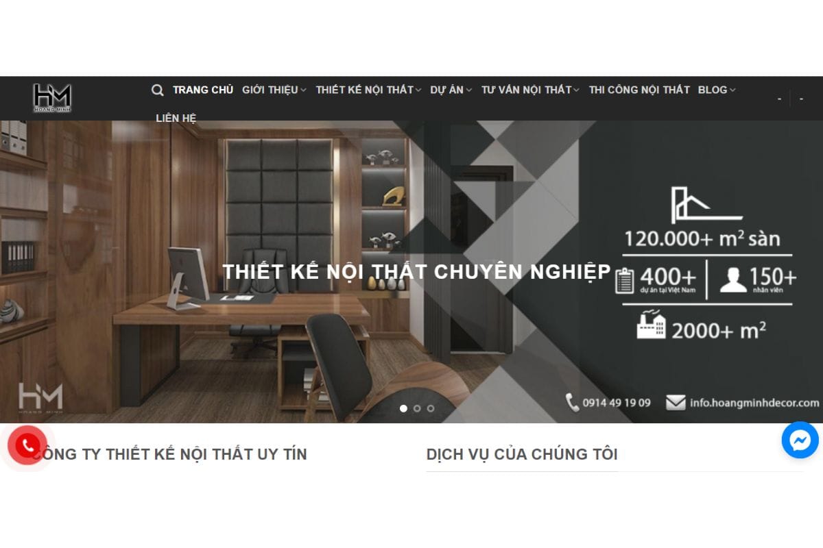 Công ty thi công nội thất văn phòng hoàng minh