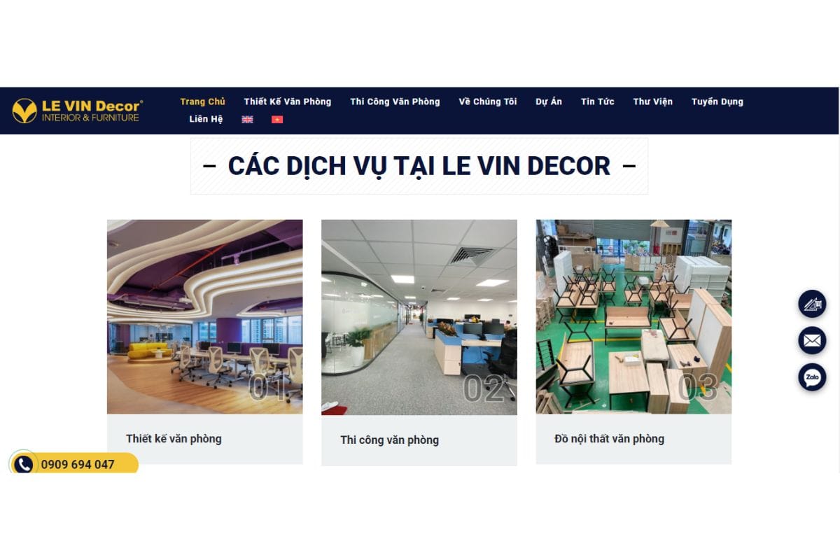 Lê Vin - Công ty thiết kế nội thất văn phòng tại TP.HCM chất lượng