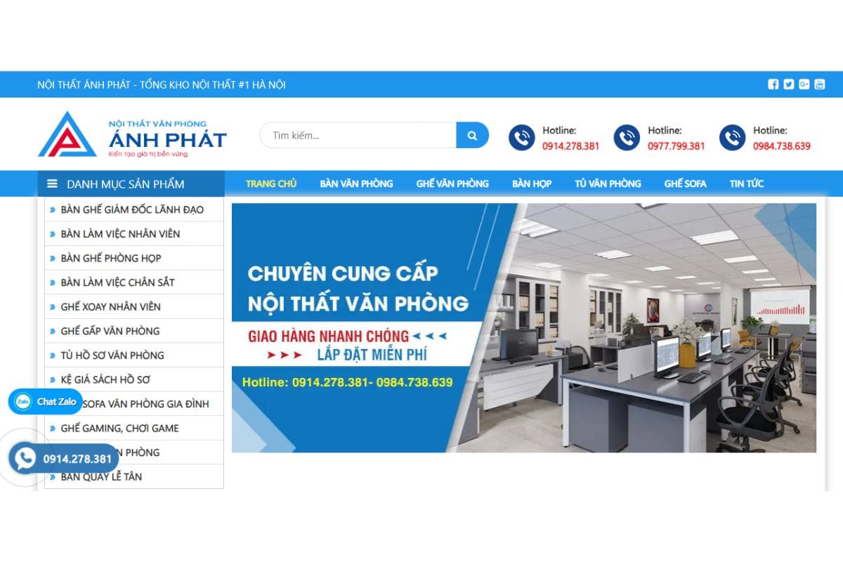 Nội thất Ánh Phát - Địa chỉ cung cấp ghế giám đốc cao cấp Hà Nội