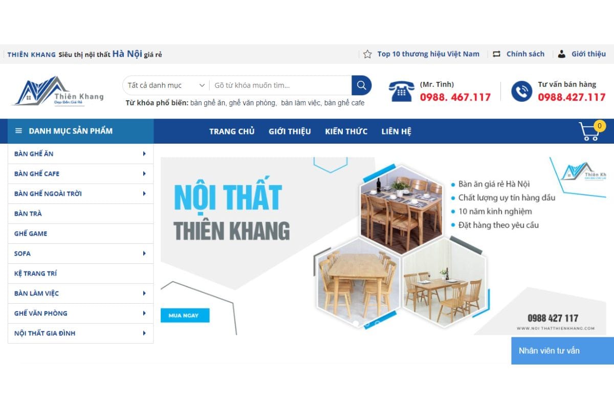Nội thất Thiên Khang - Địa chỉ cung cấp ghế giám đốc cao cấp Hà Nội