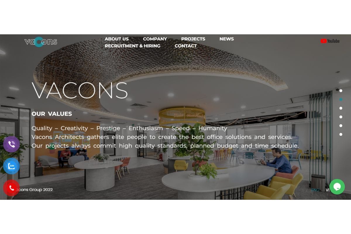 Vacons Architects - Công ty thiết kế thi công nội thất văn phòng tại TP. HCM