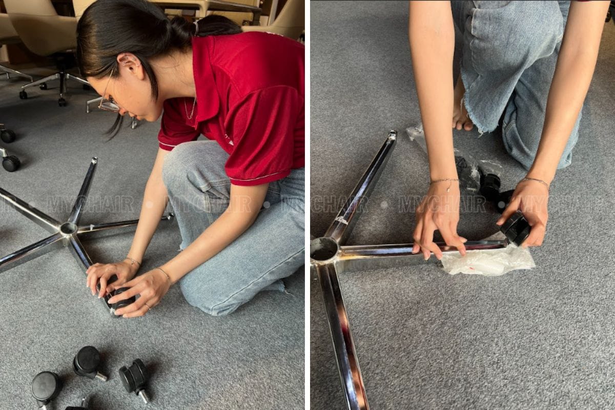 Cách sửa ghế giám đốc bị nghiêng do bánh xe