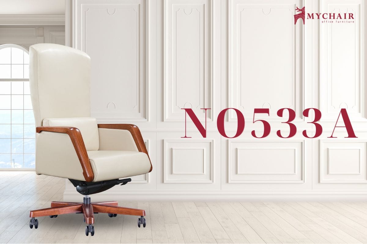 Ghế giám đốc chân gỗ cao cấp NO533A