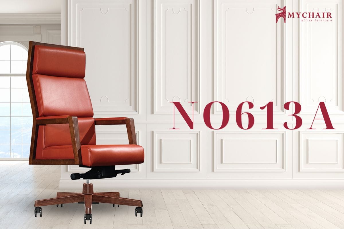 Ghế giám đốc chân gỗ cao cấp nhập khẩu NO613A