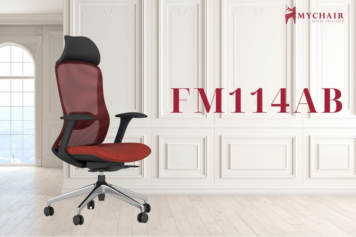 Ghế giám đốc lưới có tựa đầu cao cấp FM114AB