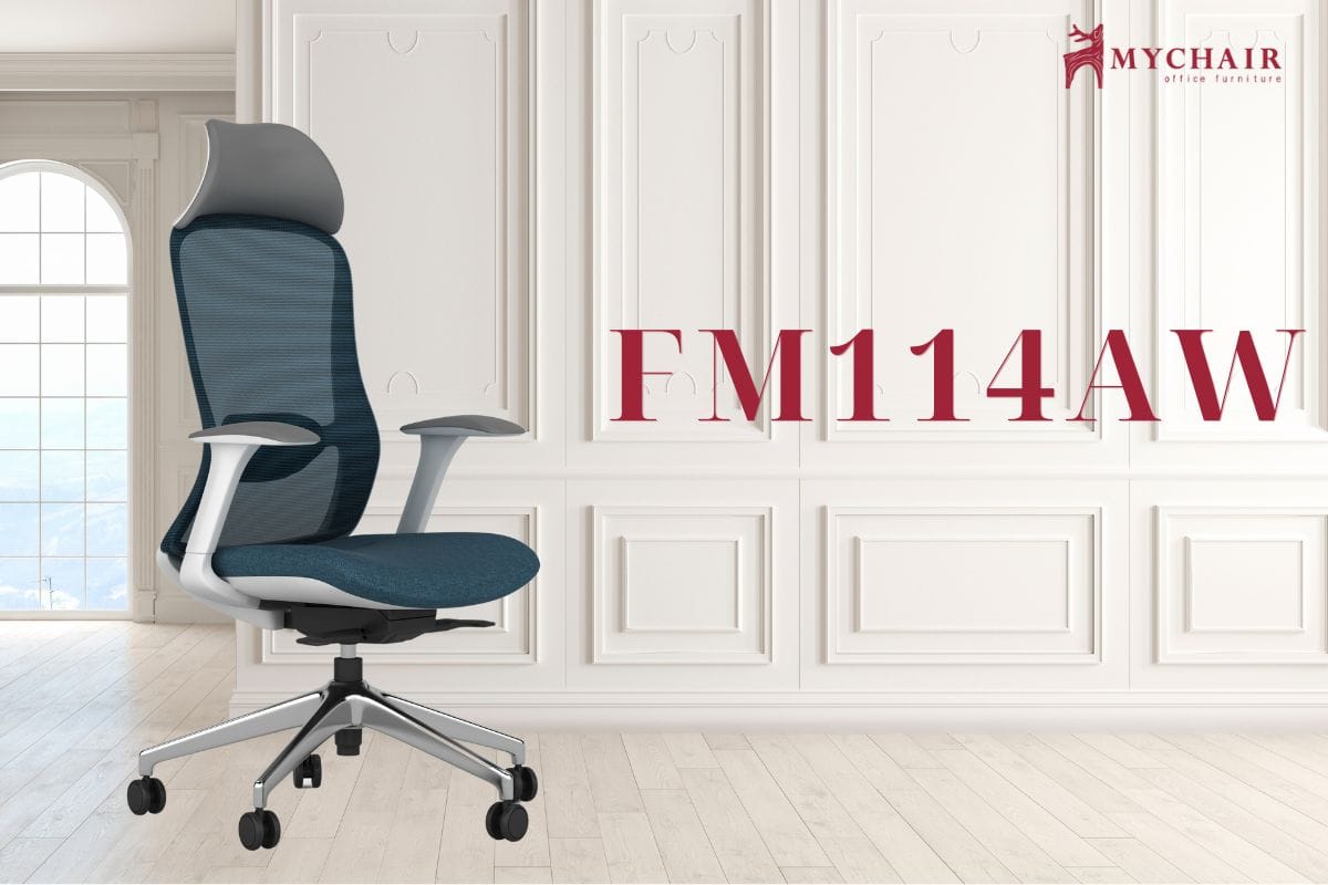 Ghế giám đốc lưới có tựa đầu cao cấp FM114AW