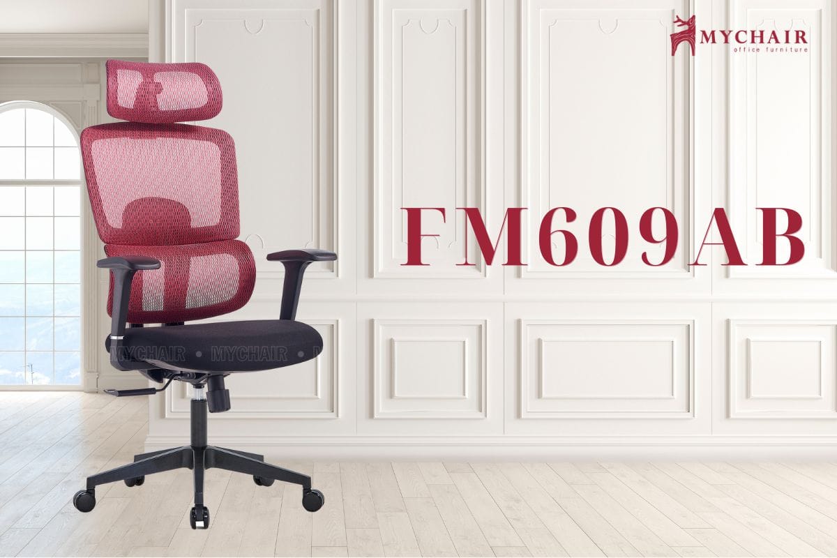 Ghế giám đốc lưới có tựa đầu cao cấp FM609AB