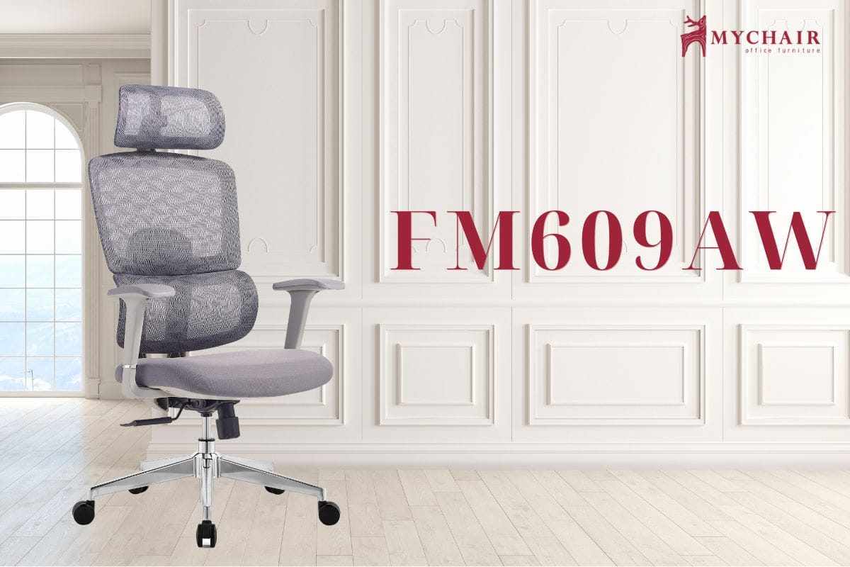 Ghế giám đốc lưới có tựa đầu cao cấp FM609AW