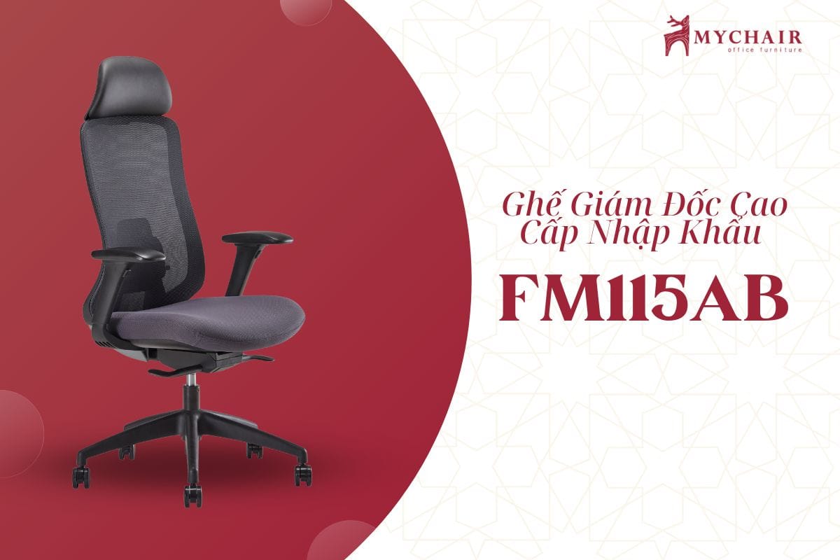 Ghế giám đốc màu đen cao cấp nhập khẩu FM115AB