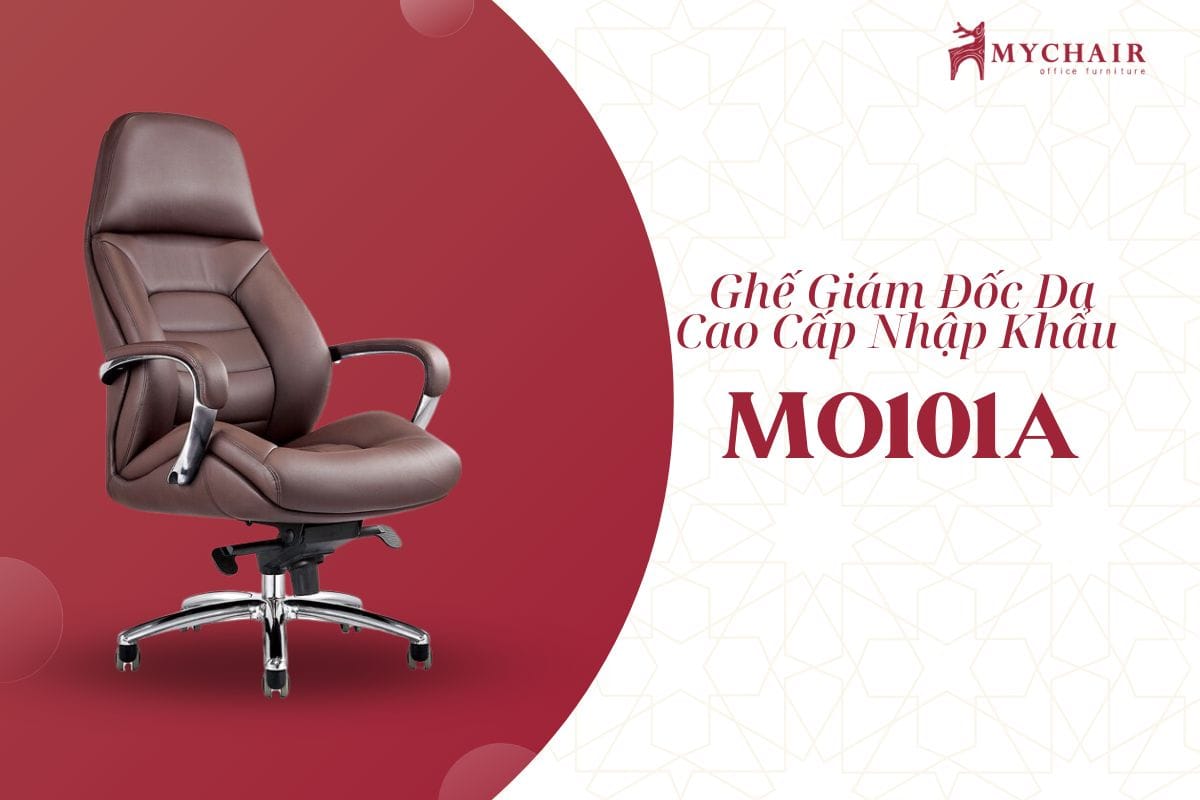Ghế giám đốc da màu nâu cao cấp nhập khẩu MO101A