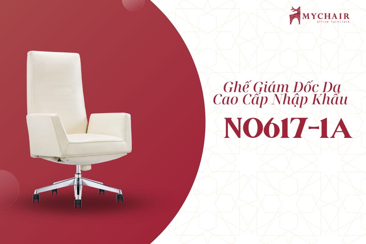Ghế lãnh đạo màu trắng cao cấp nhập khẩu NO617-1A