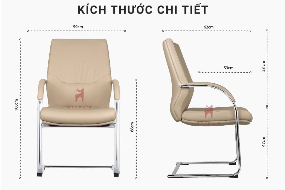 Kích thước ghế giám đốc chuẩn người việt 1m6