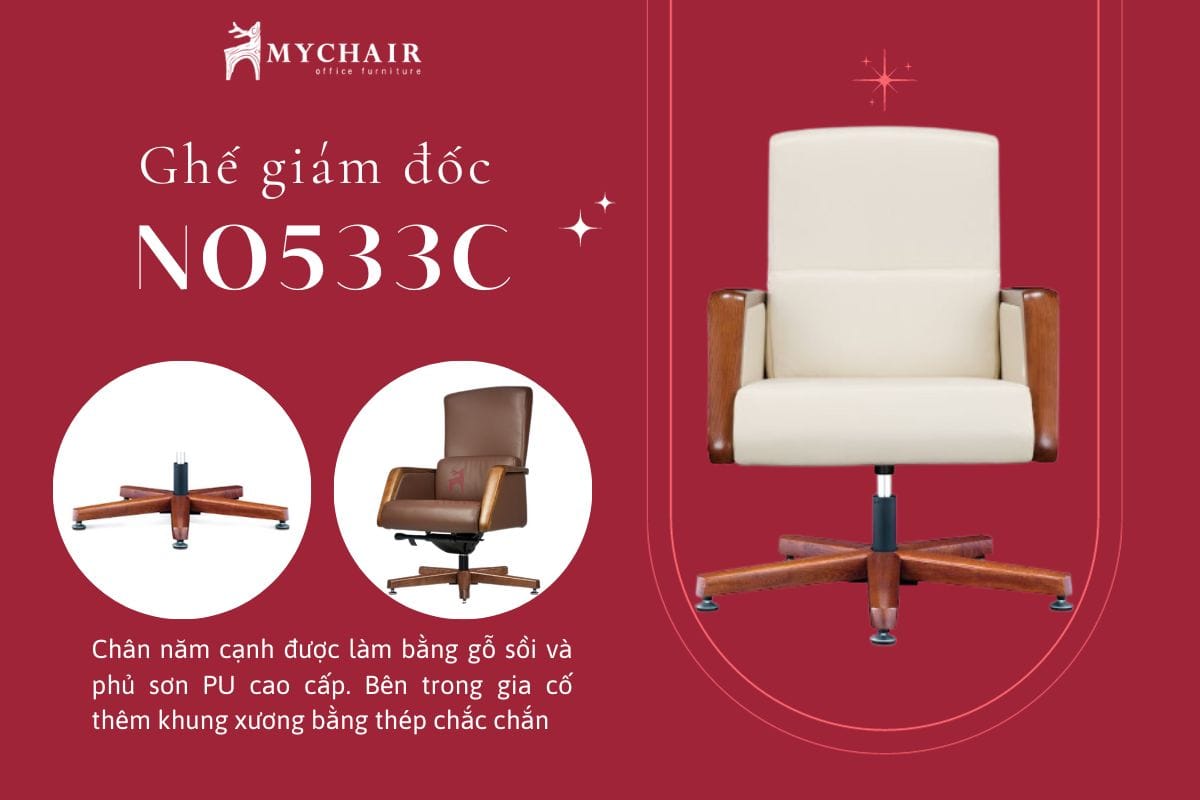 Chân ghế giám đốc bằng gỗ