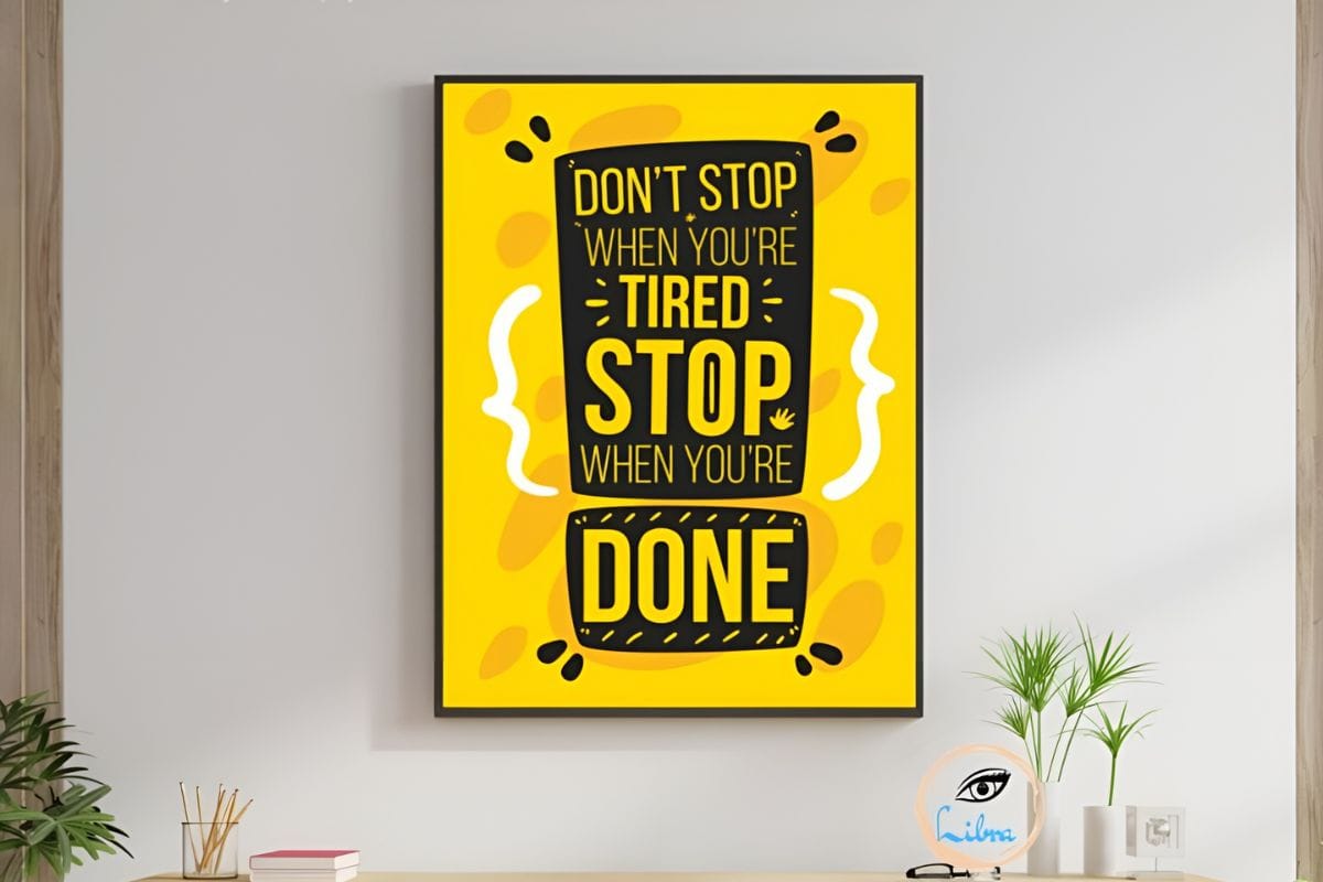 Tranh slogan treo văn phòng tiếng anh