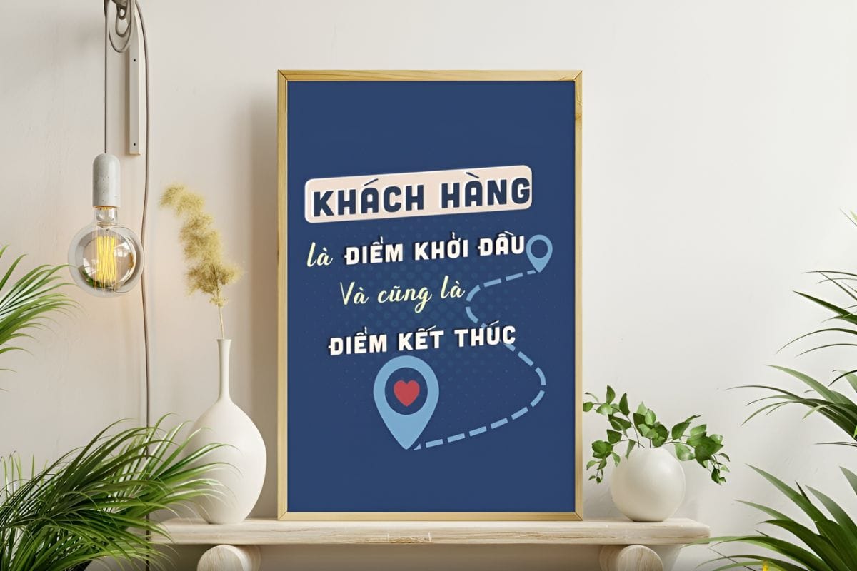 Tranh slogan tiếng việt treo văn phòng