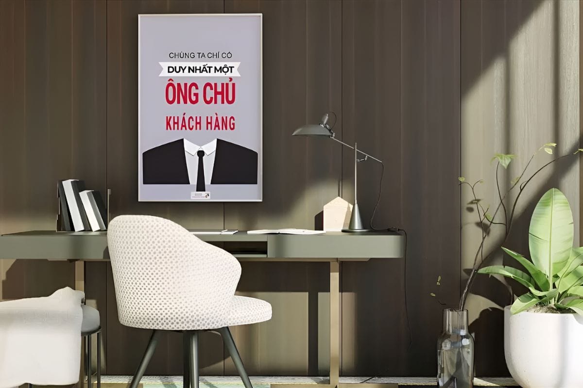 Tranh slogan treo trong văn phòng làm việc