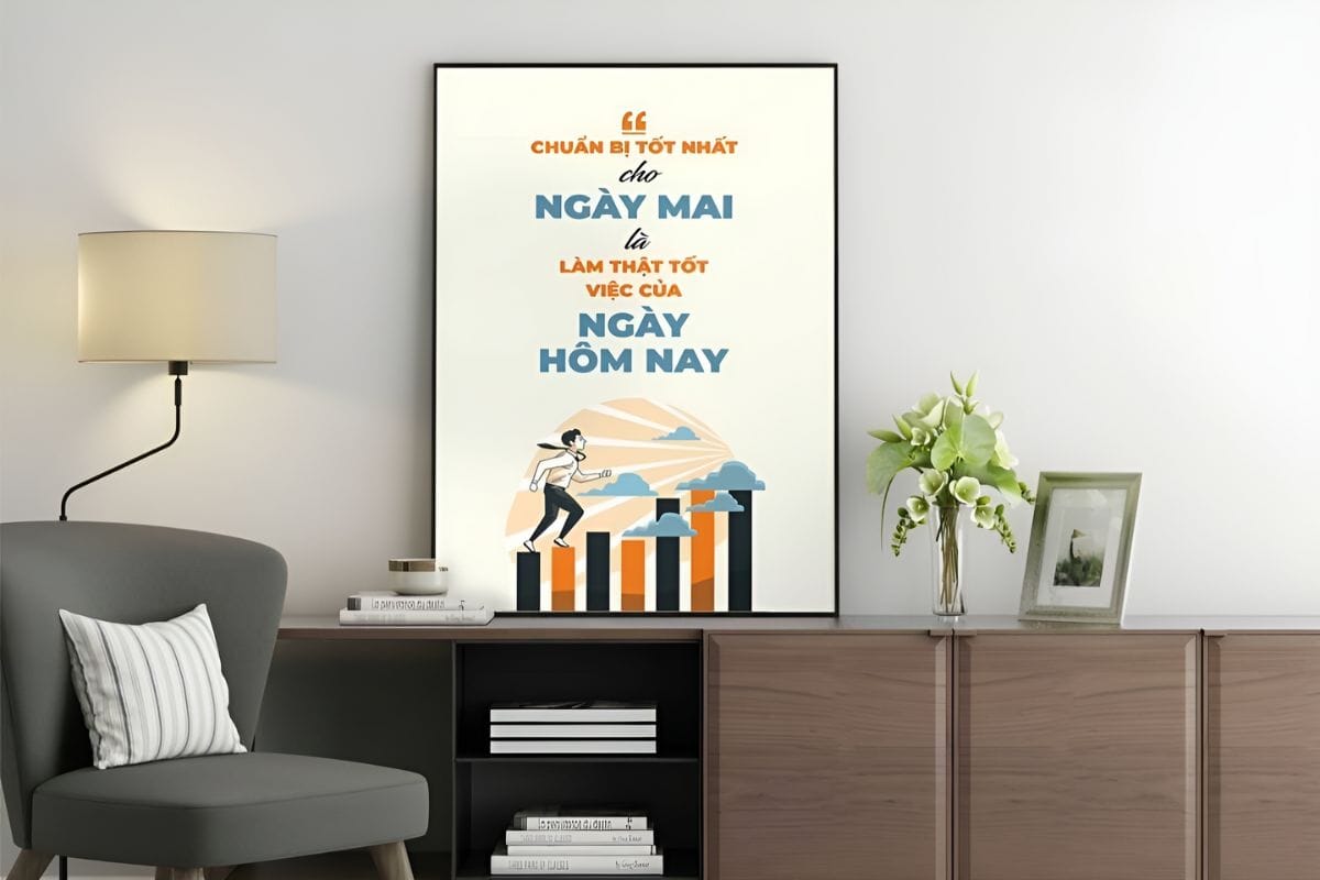Tranh slogan treo văn phòng truyền động lực