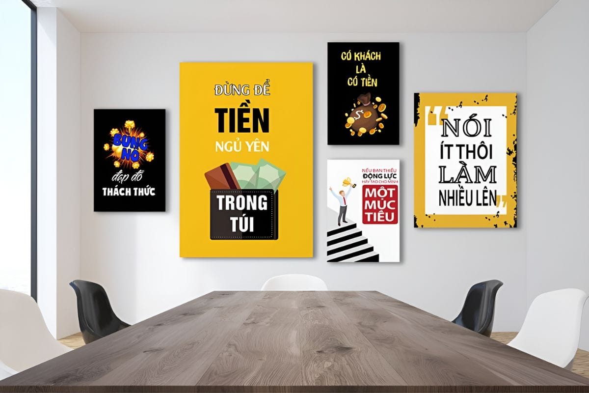 Tranh treo phòng họp tiếng việt