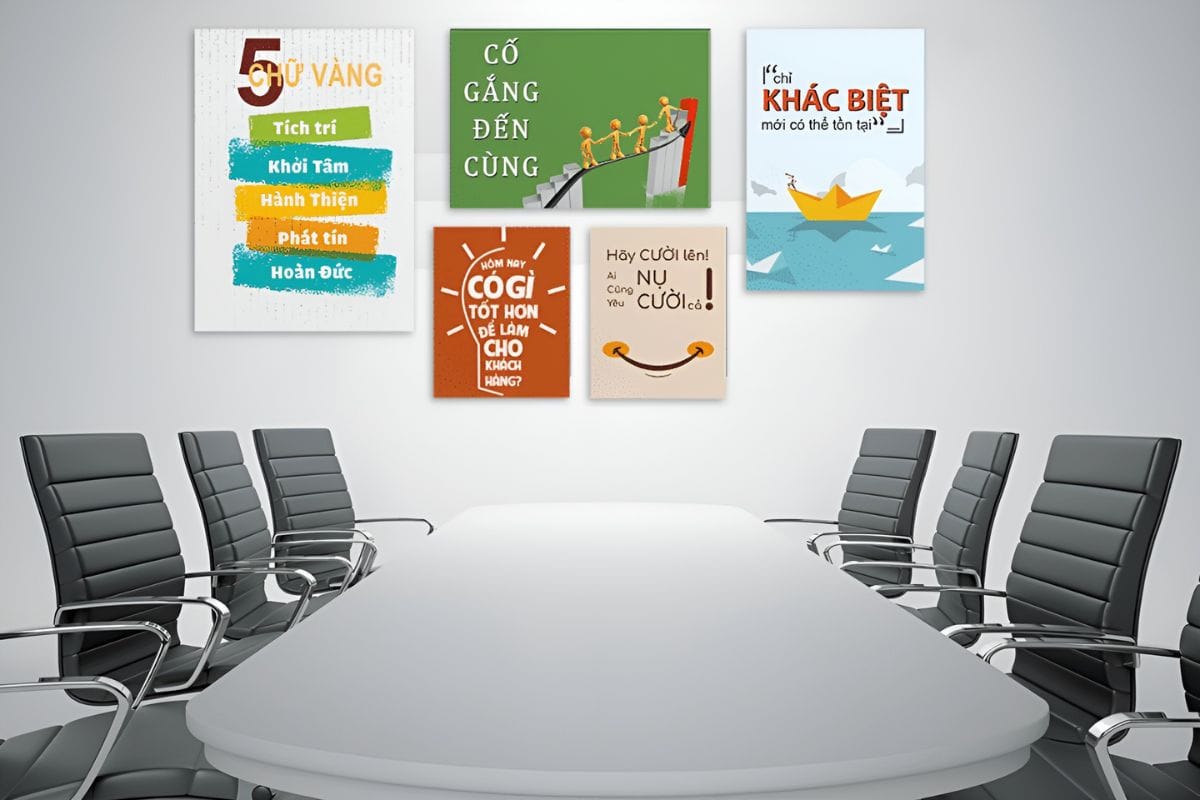 Tranh treo phòng họp bằng tiếng việt