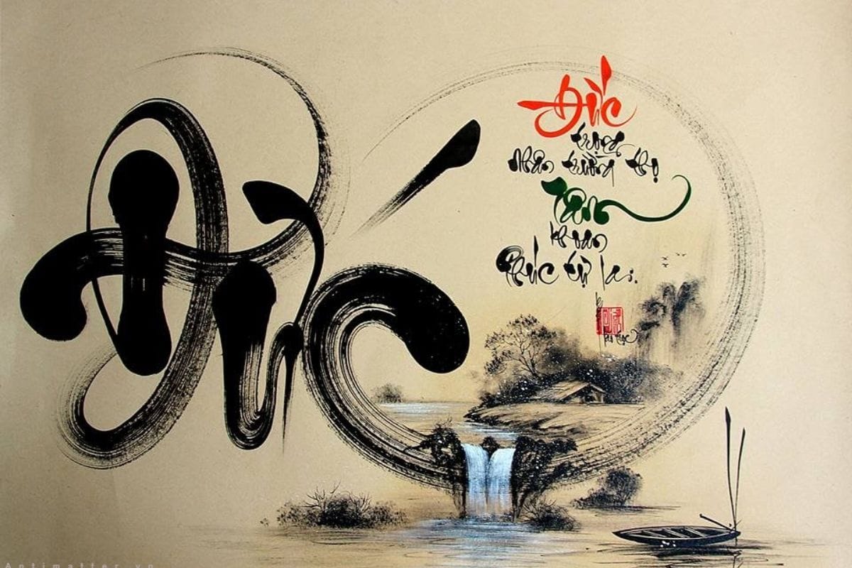 Tranh thư pháp treo phòng làm việc giám đốc